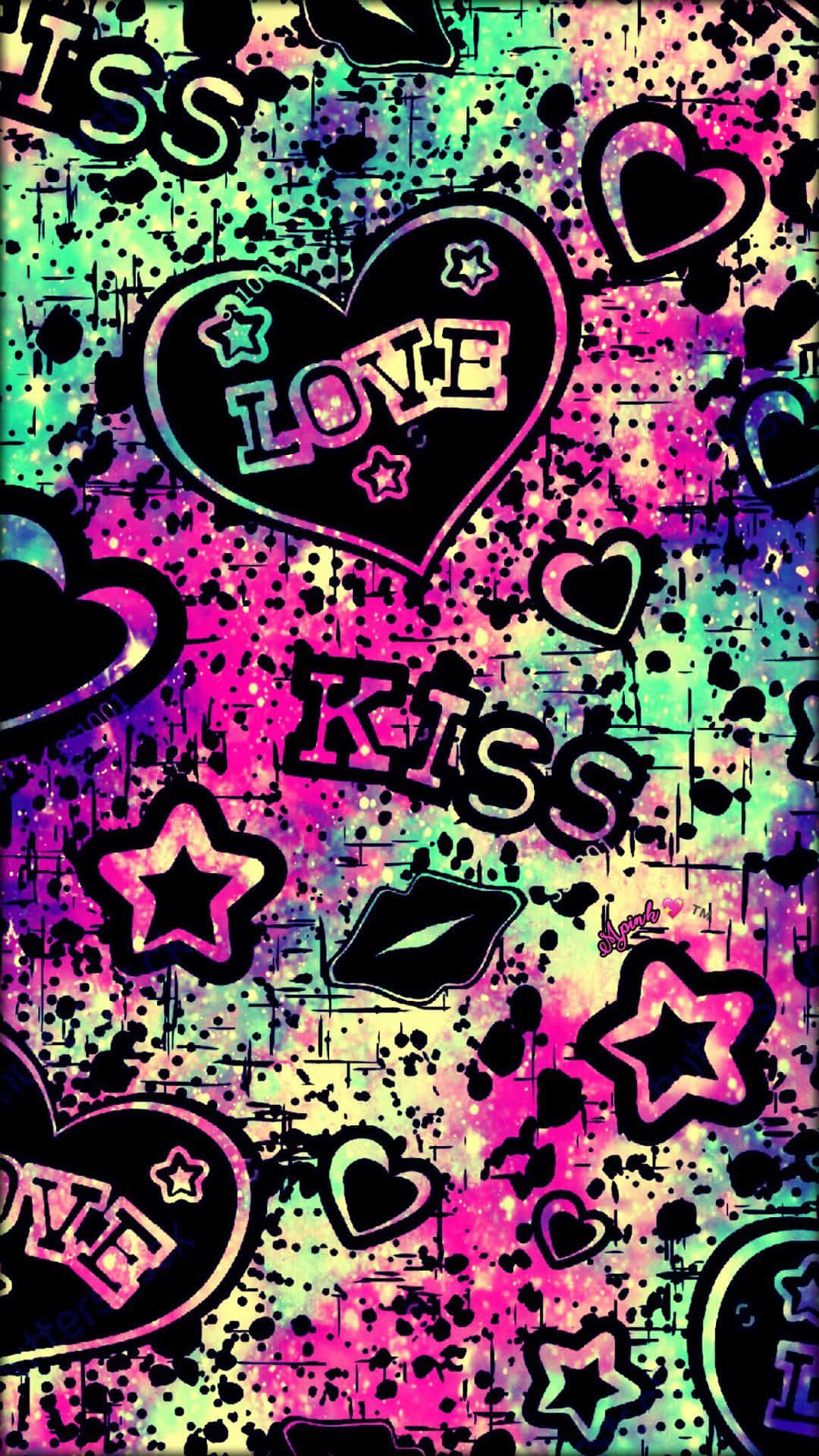 Cute Colorful Love Kiss