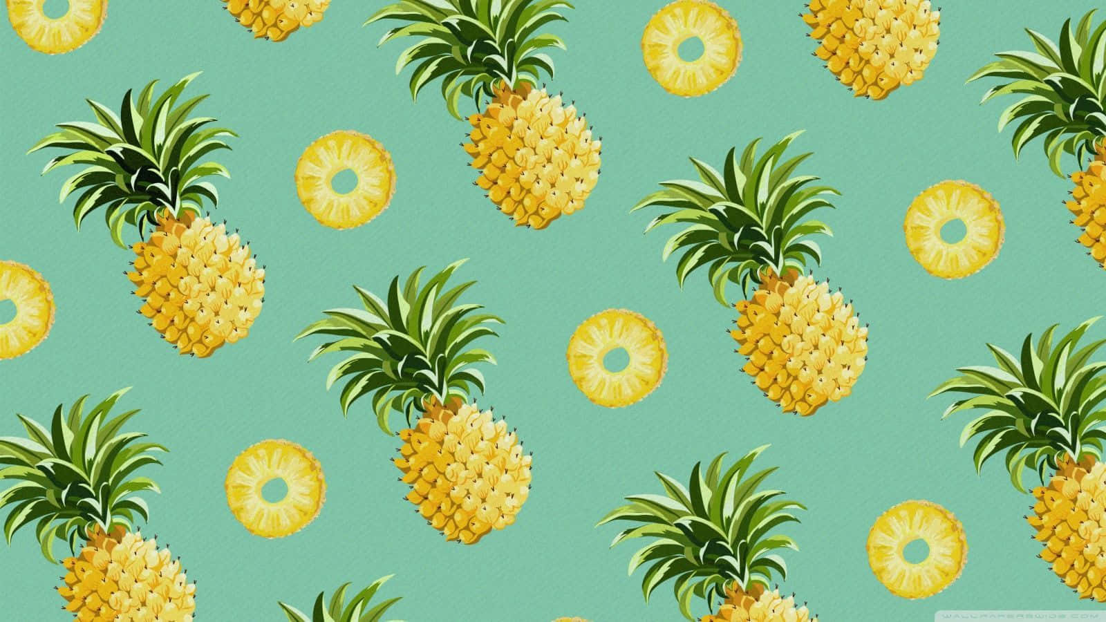 Cute Colorful Pineapple Fruit Background