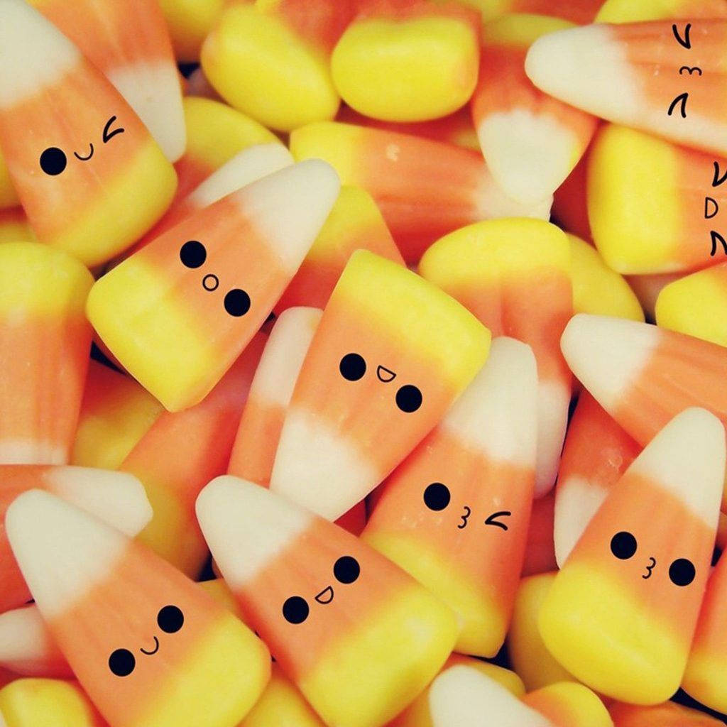 Cute Corn Candies Background