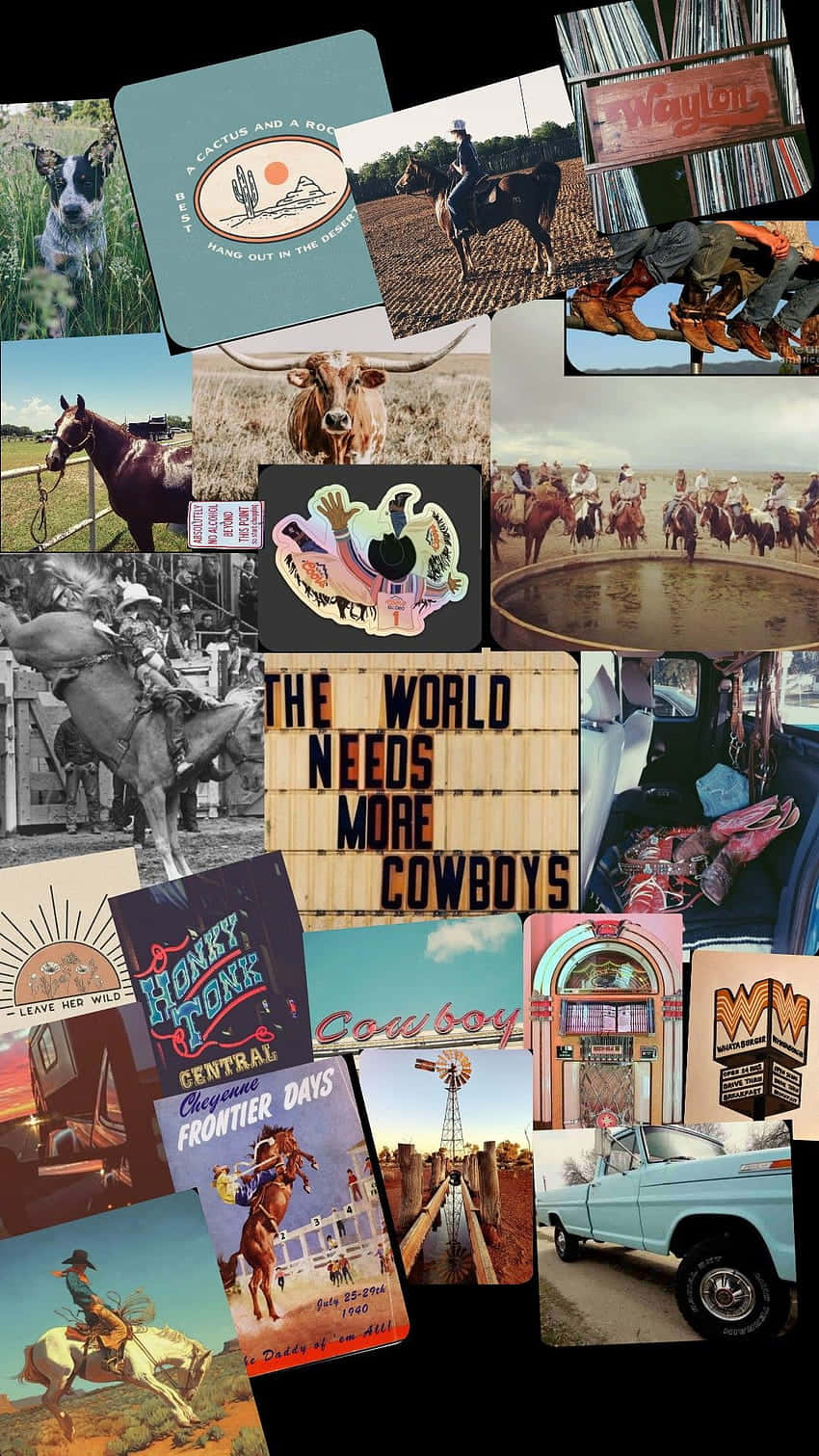 Cute Country Life Collage Background