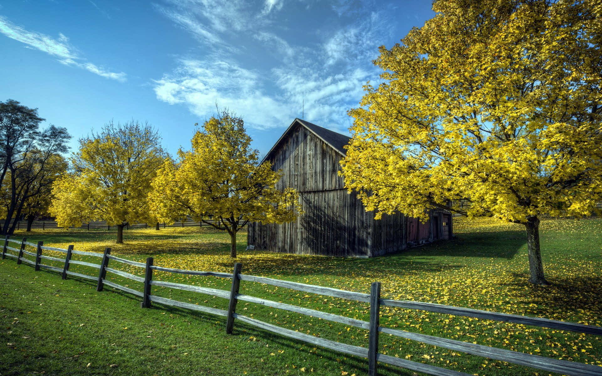 Cute Country Wooden Farm House Background