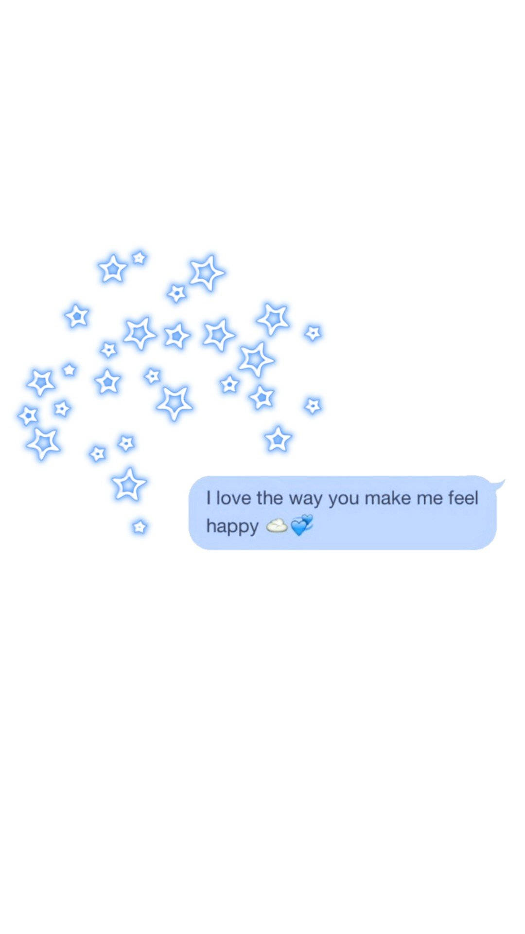 Cute Couple Matching Blue Text Message Background
