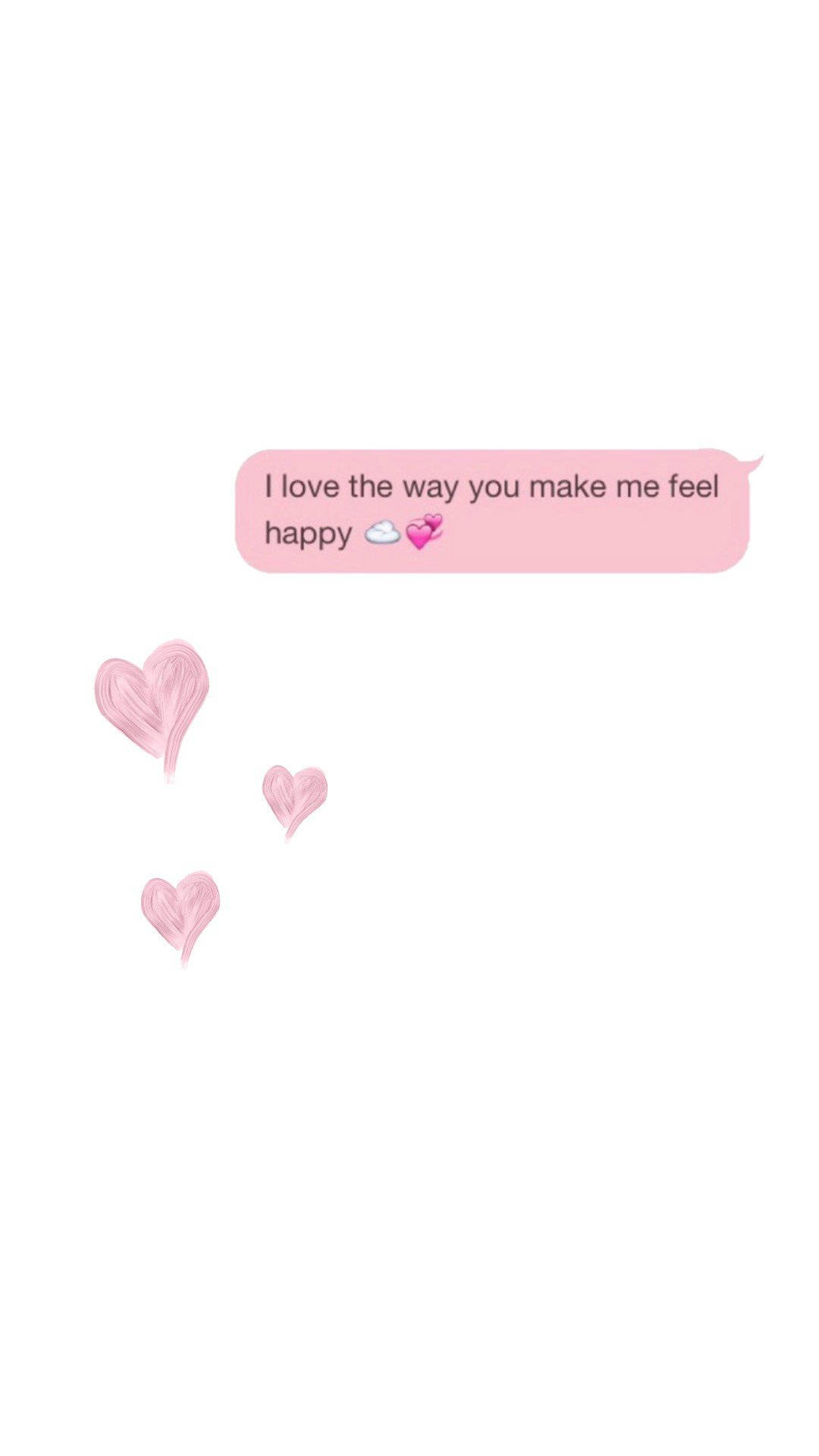 Cute Couple Matching Pink Text Message Background