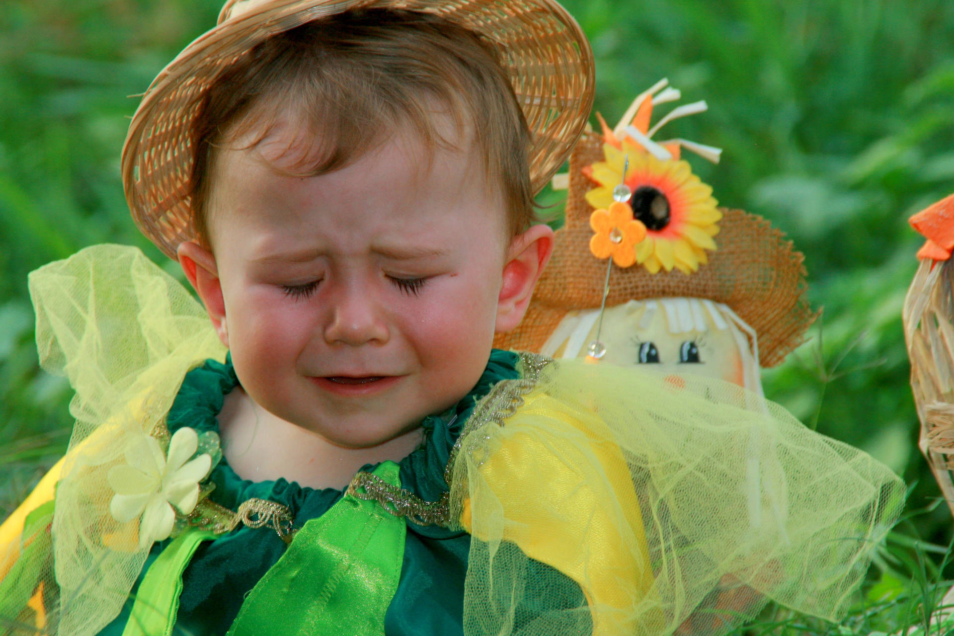 Cute Crying Sad Boy Background