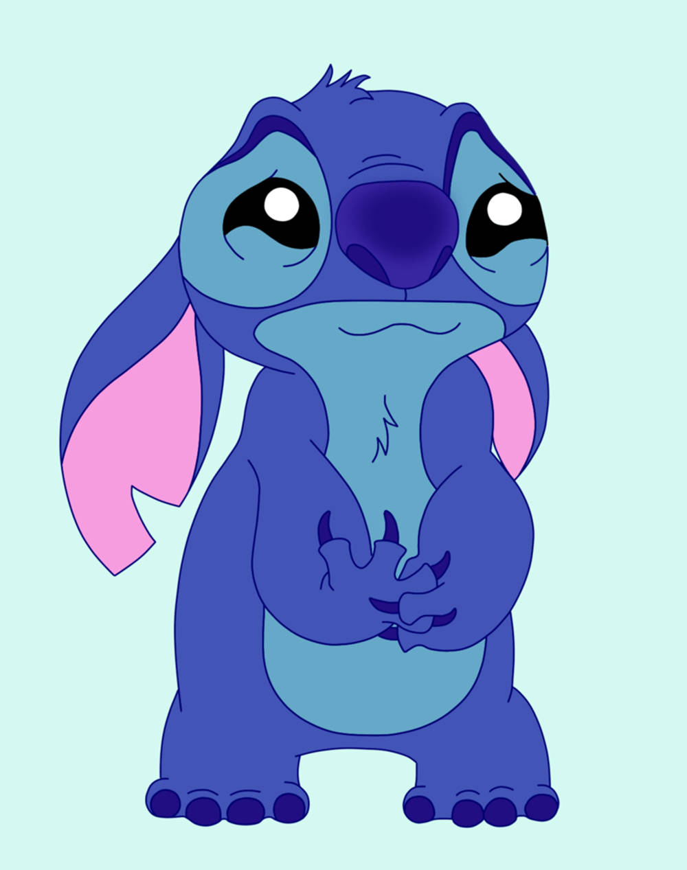Cute Crying Stitch Iphone Background