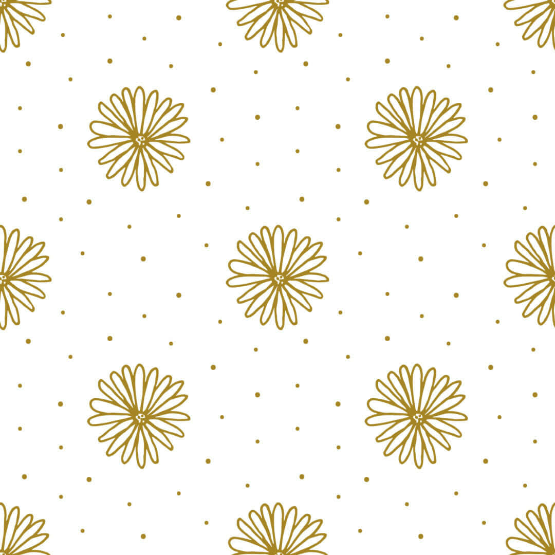Cute Daisy Golden Yellow Pattern Background