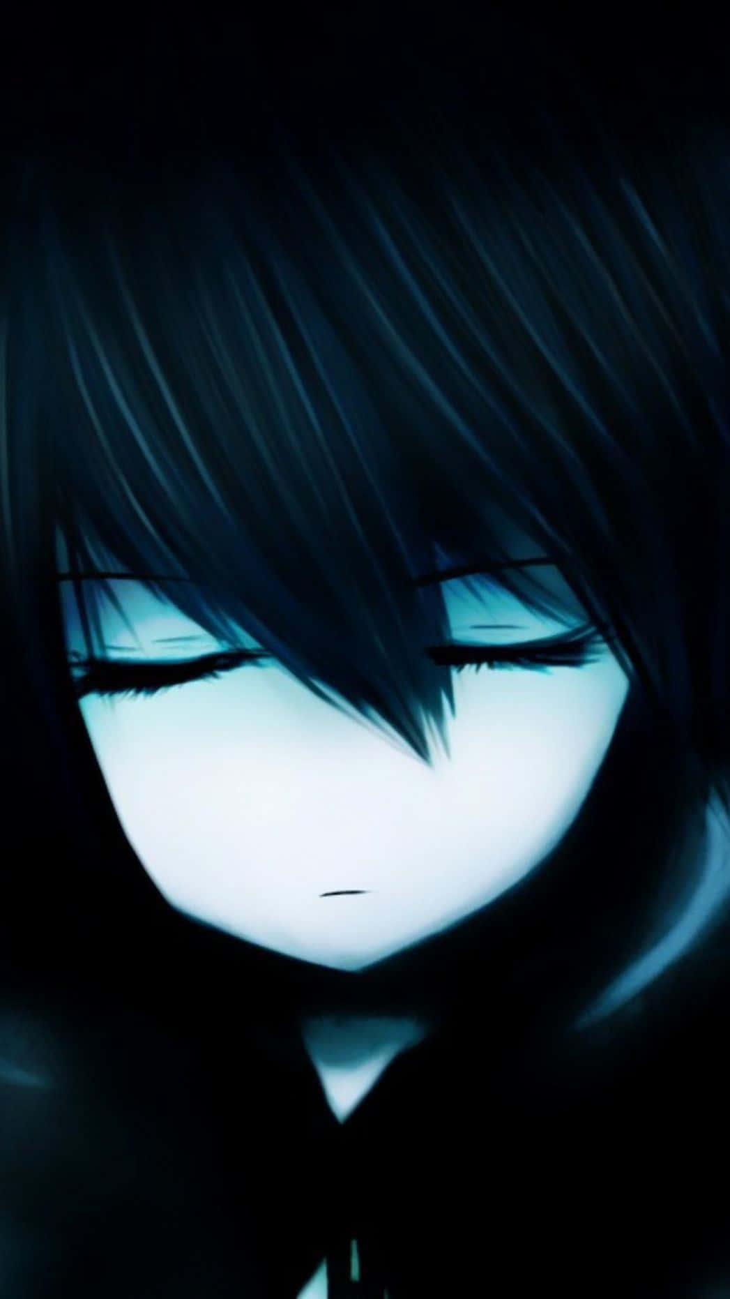 Cute Dark Anime Girl Sleeping Background