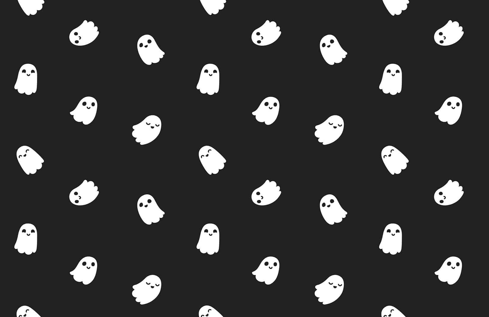 Cute Dark Ghost Pattern Background
