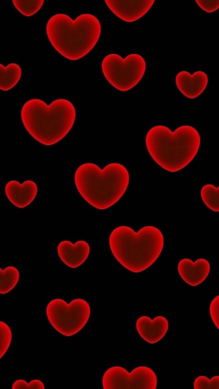 Cute Dark Red Hearts Background Background