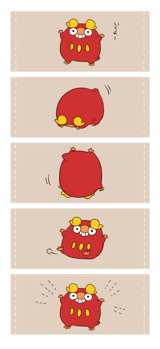 Cute Darumaka In Animated World Background