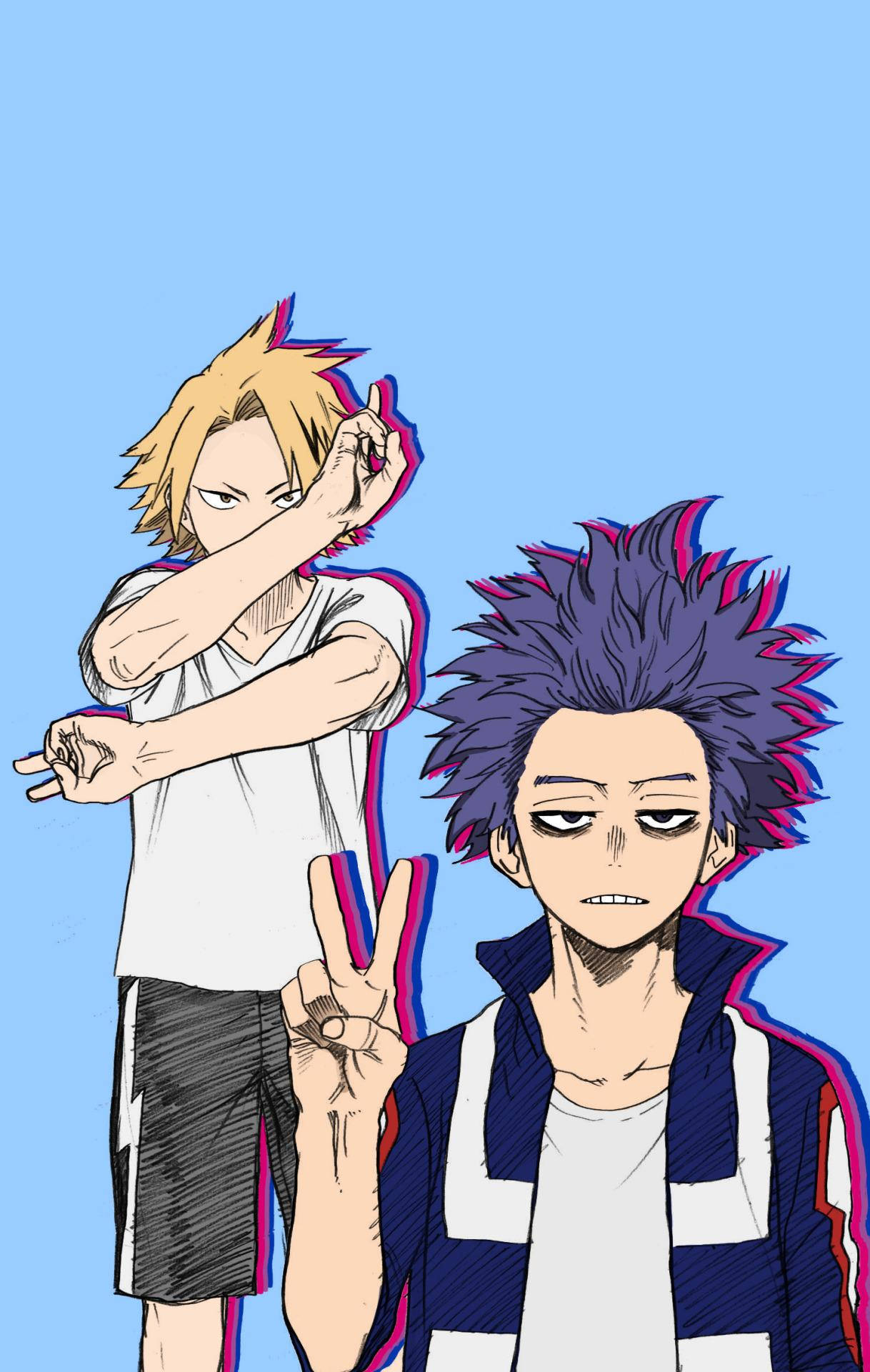 Cute Denki And Hitoshi Background