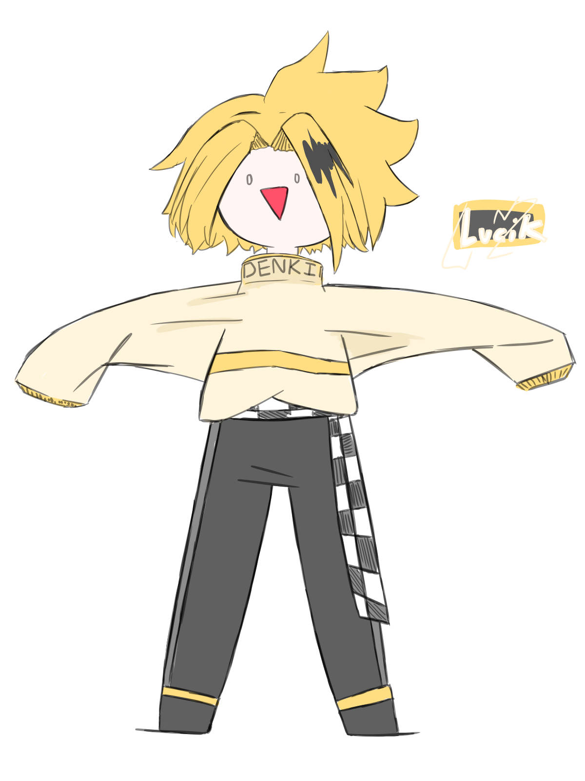 Cute Denki Baggy Outfit Background