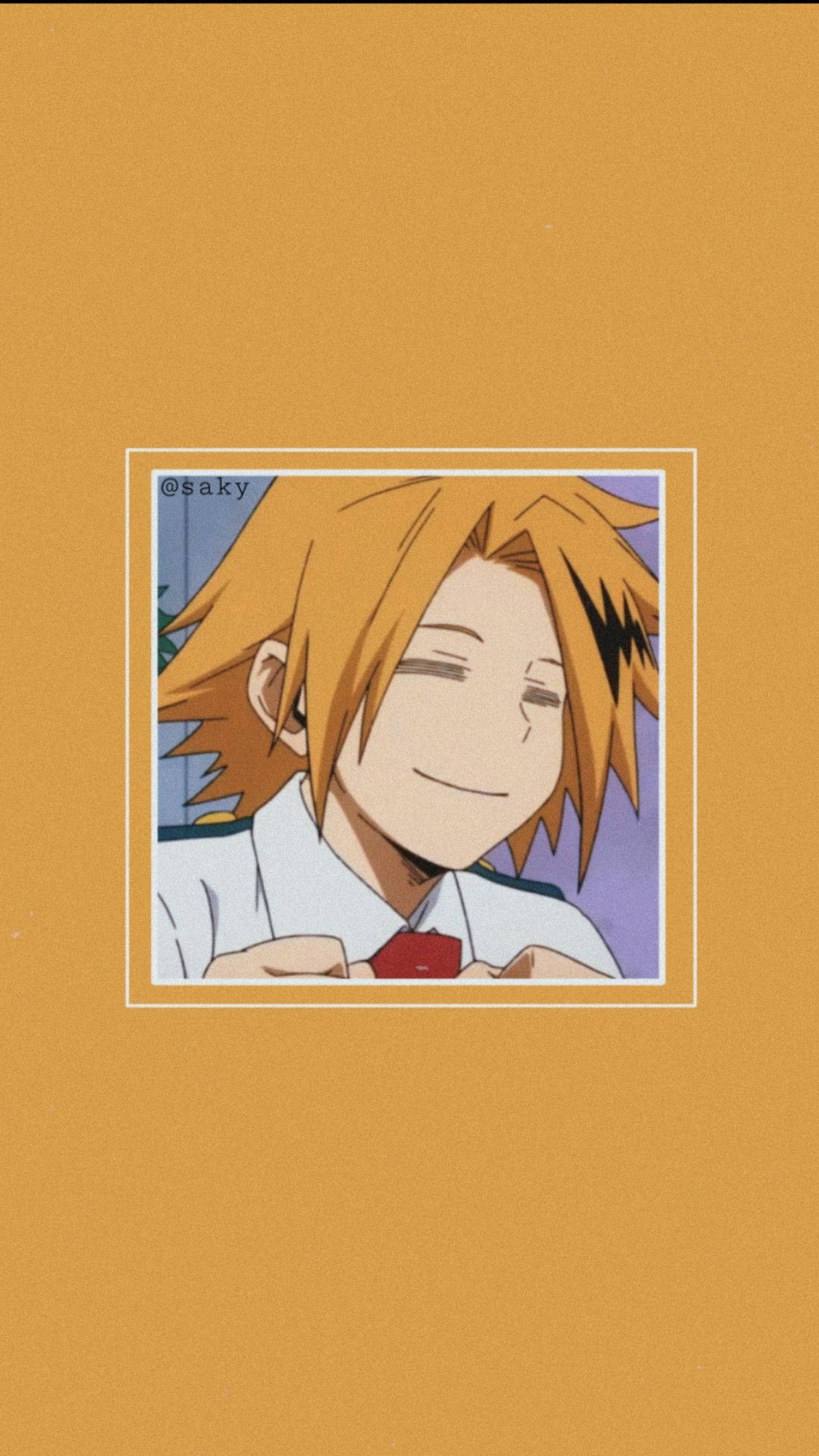 Cute Denki On Yellow Background