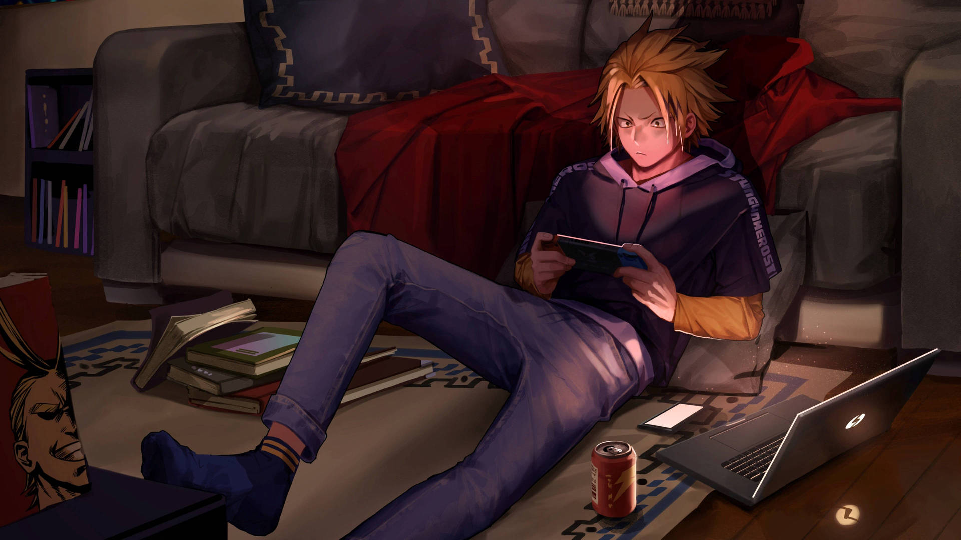 Cute Denki Playing Background