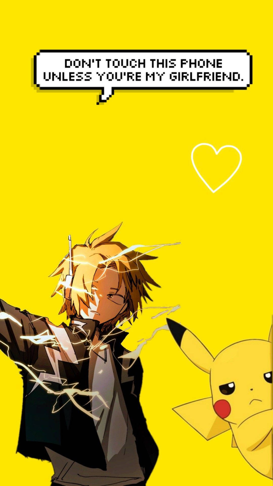 Cute Denki With Pickahu Background