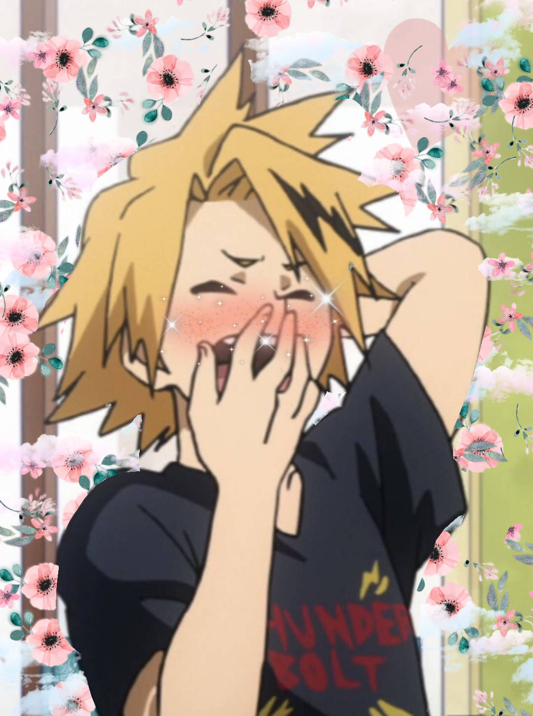 Cute Denki Yawning Background