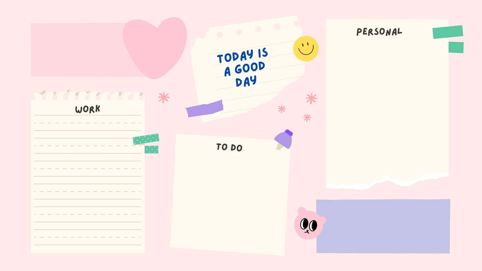 Cute Desktop Organizer Good Day