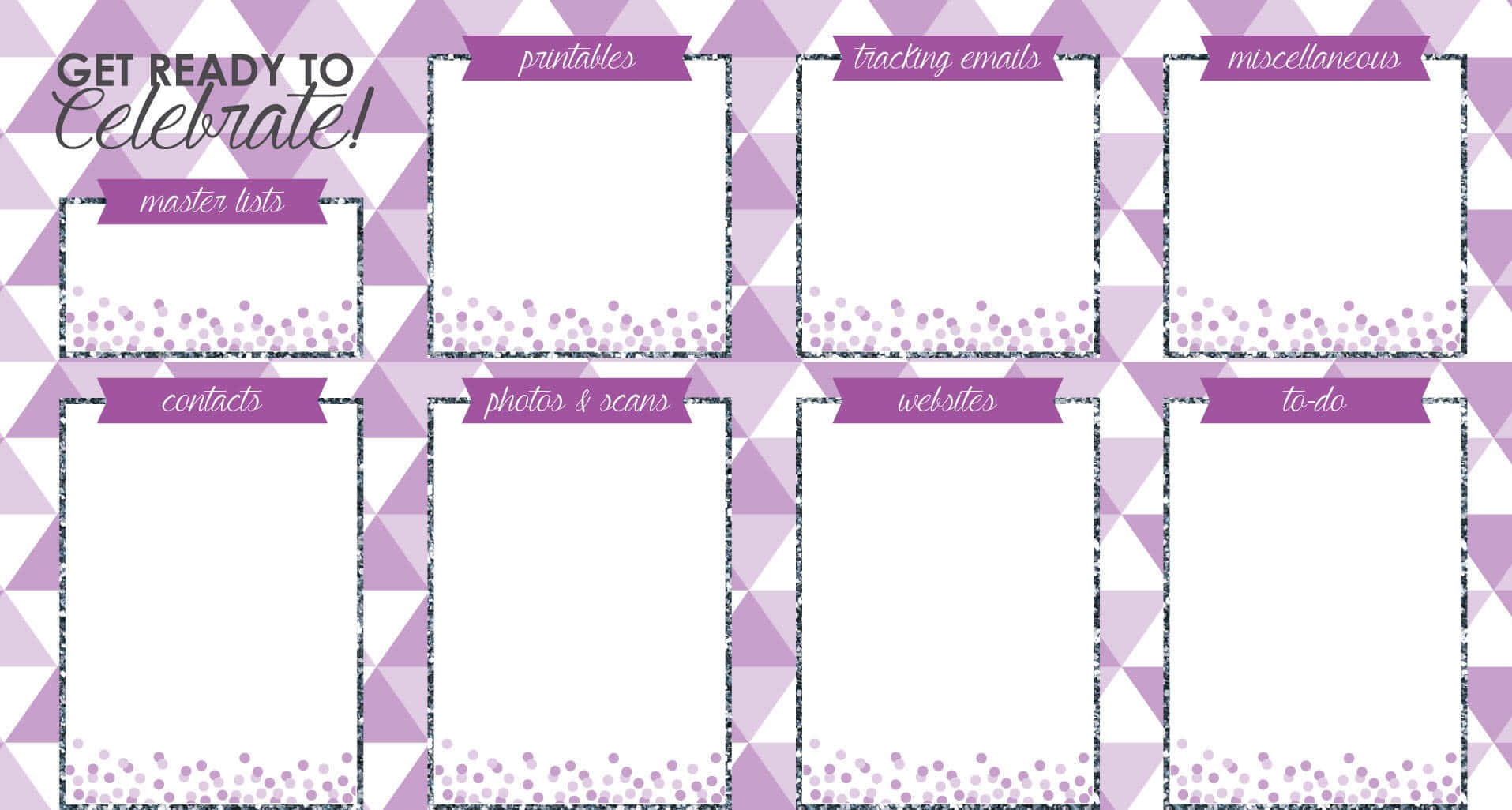 Cute Desktop Organizer Purple And White Background