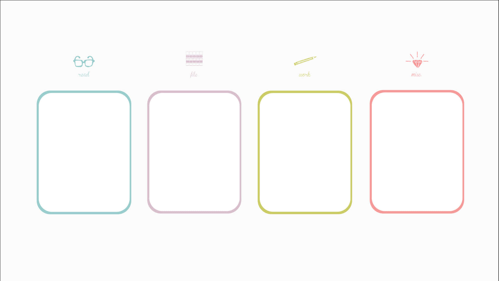 Cute Desktop Organizer Symbols