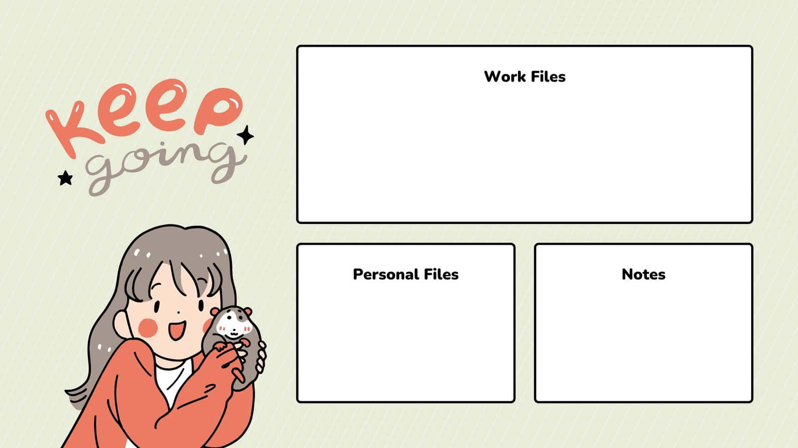 Cute Desktop Organizer With Inspirational Quote