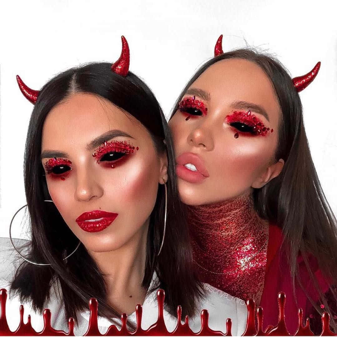 Cute Devil Girl Brings More Than Her Good Looks Background