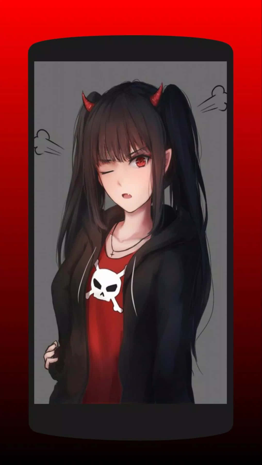 Cute Devil Girl With Tempting Look Background