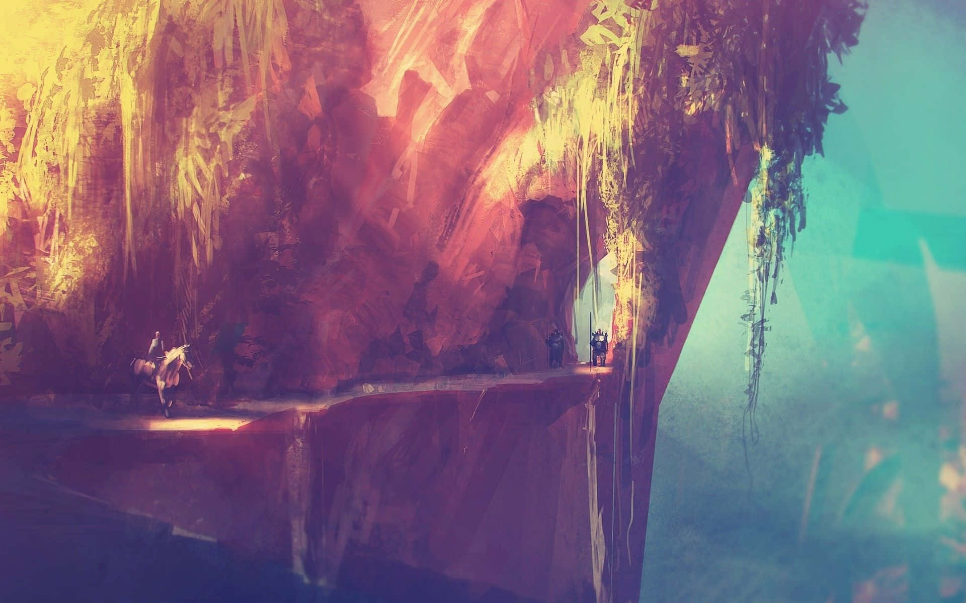 Cute Digital Art Of Two Cartoon Eyes Looking Up