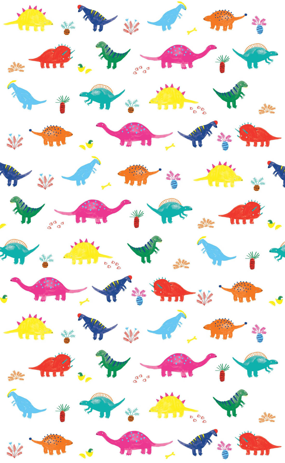 Cute Dinosaur Aesthetic On White Background