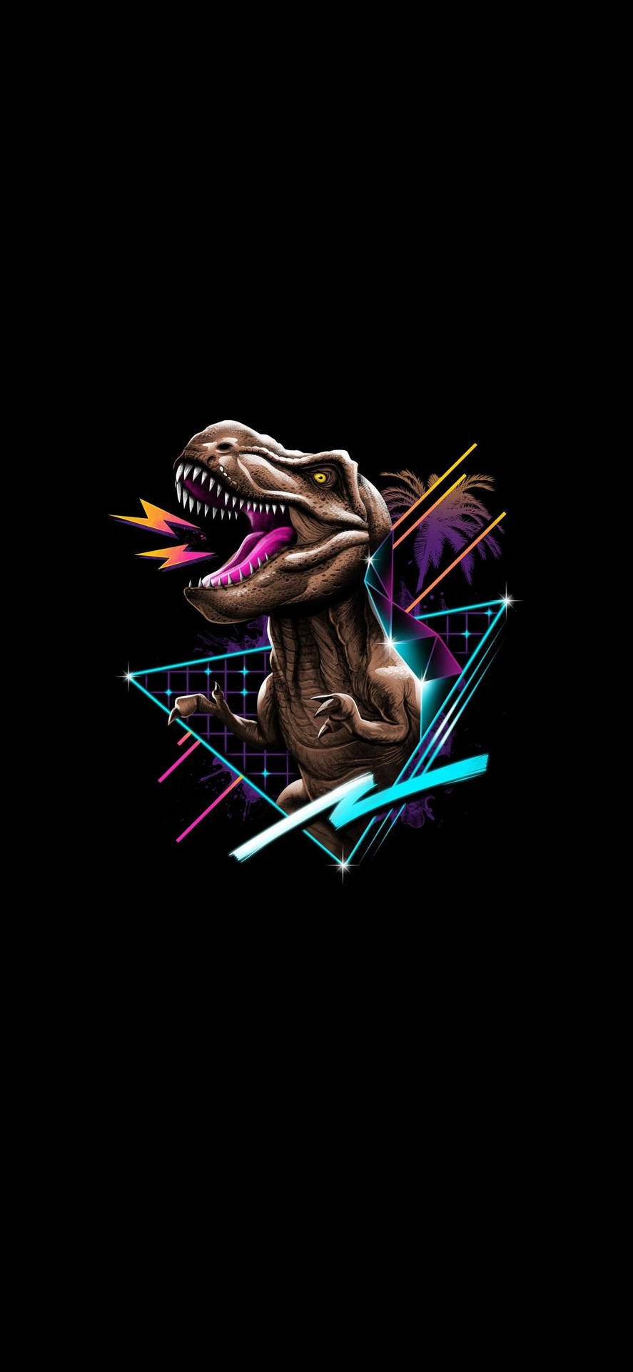 Cute Dinosaur Iphone Cool T-rex Art Background