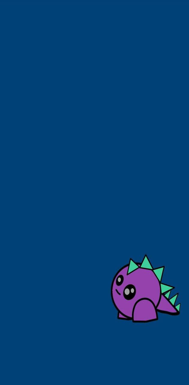 Cute Dinosaur Phone Blue Background Background