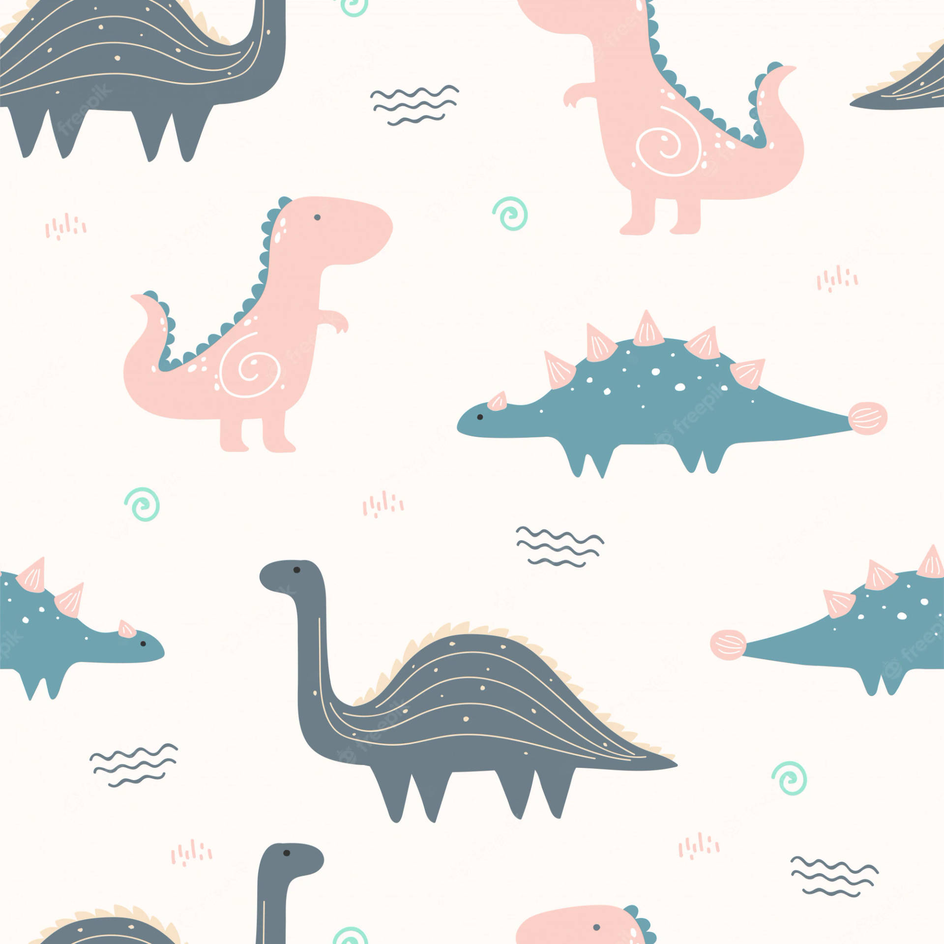 Cute Dinosaur Phone Pastel Drawings Background