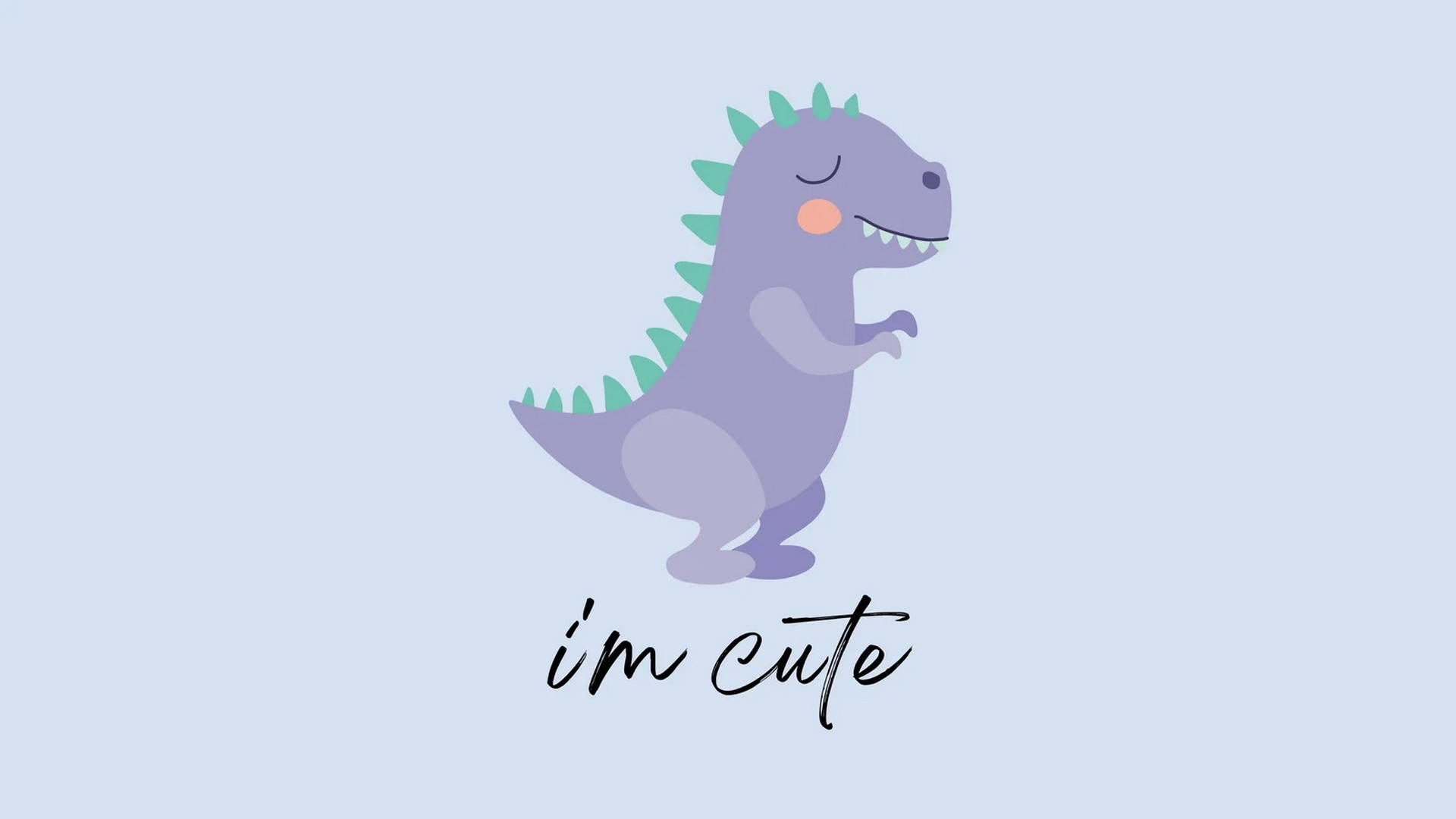 Cute Dinosaur Phone Purple Tyrannosaurus Background