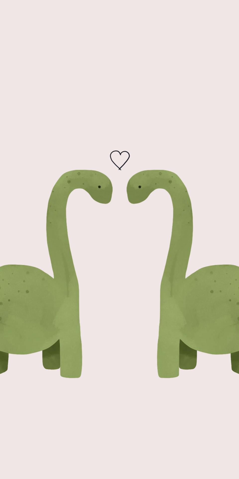Cute Dinosaurs In Love Background