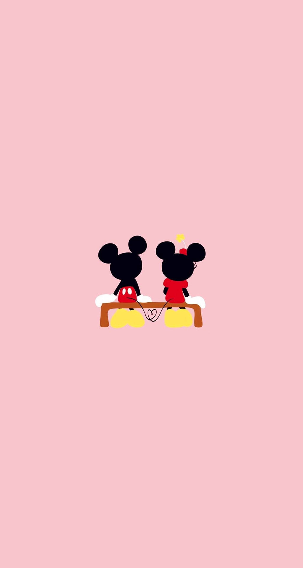 Cute Disney Pink Mickey Minnie Background