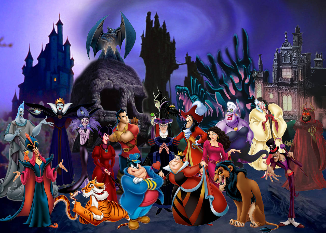 Cute Disney Pivotal Villains Background