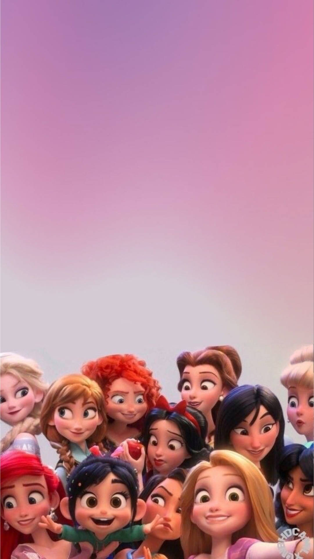Cute Disney Princesses Selfie Background