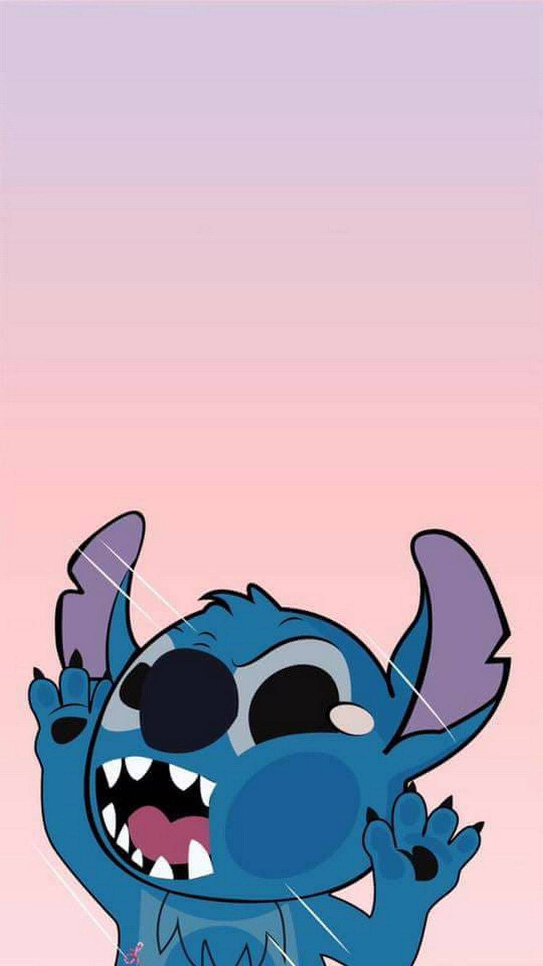 Cute Disney Squished Stitch Background