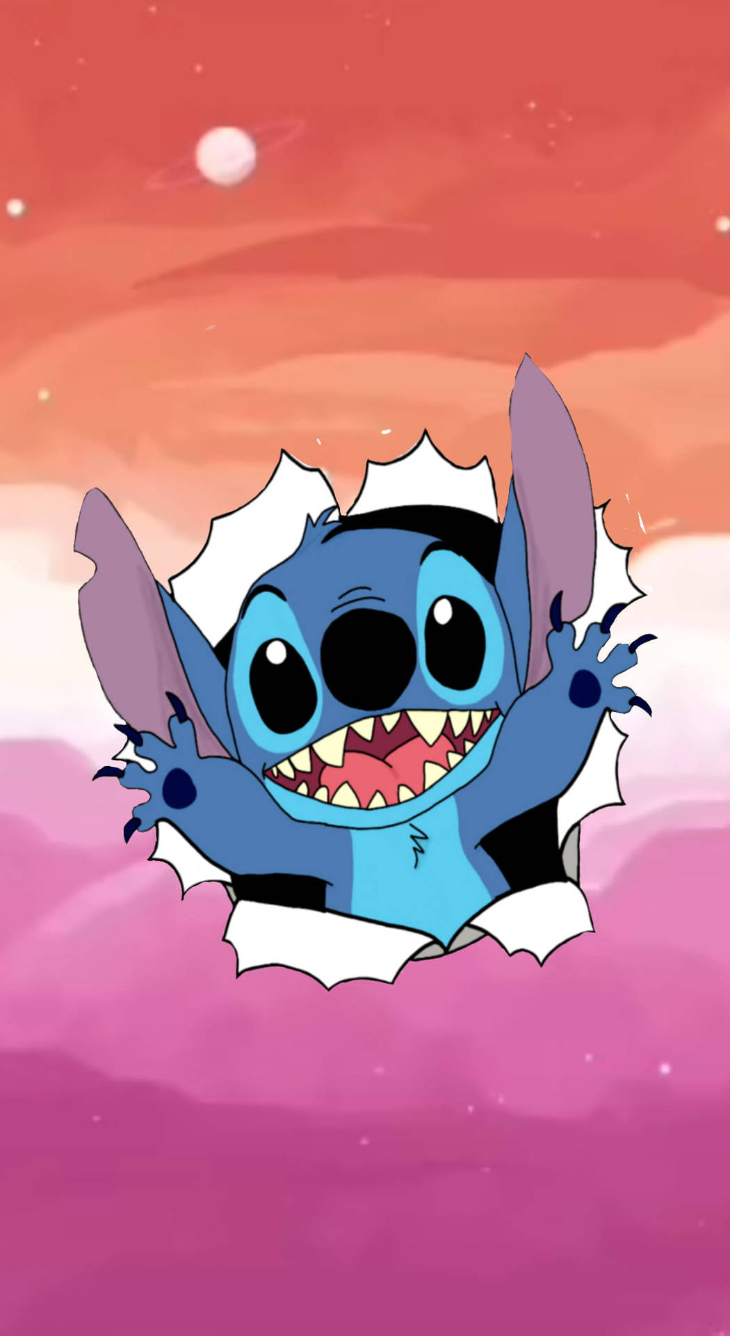 Cute Disney Stitch Big Smile Background