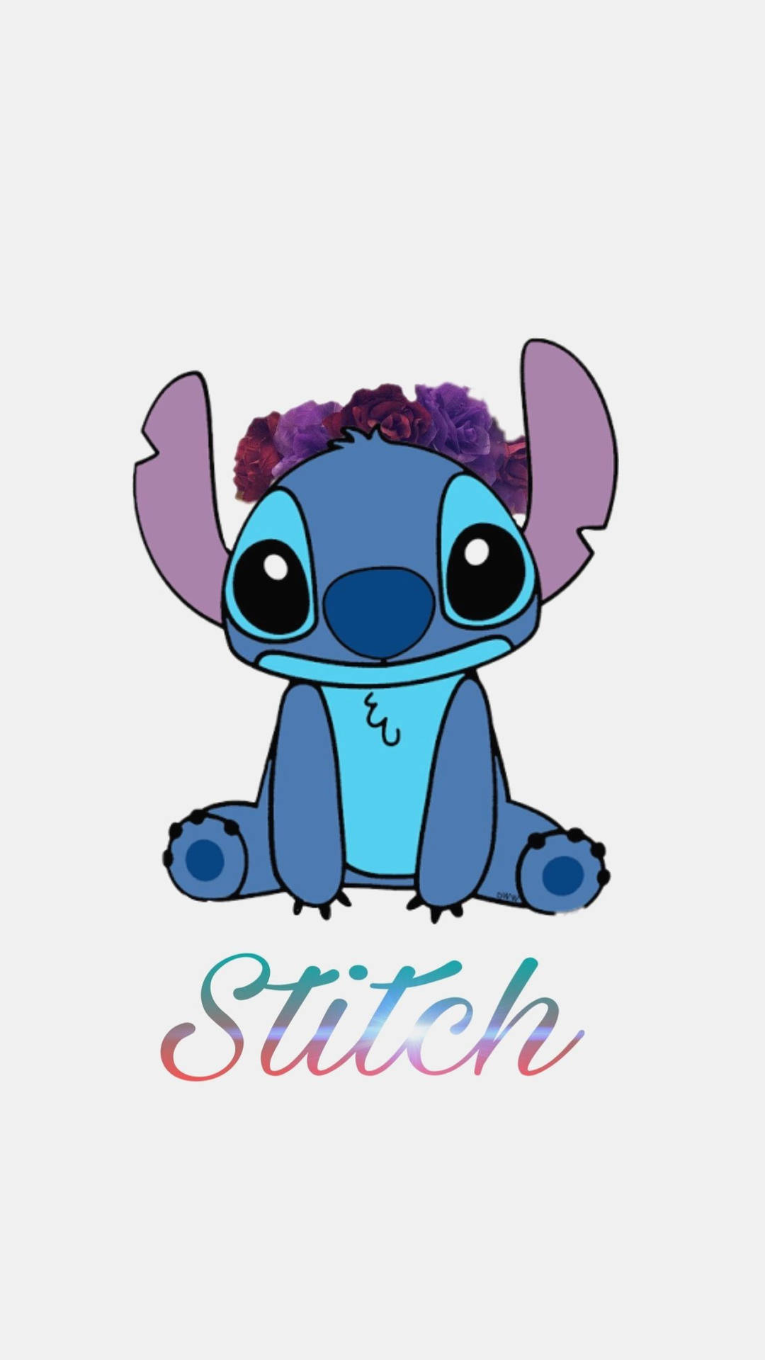 Cute Disney Stitch Flower Crown Background