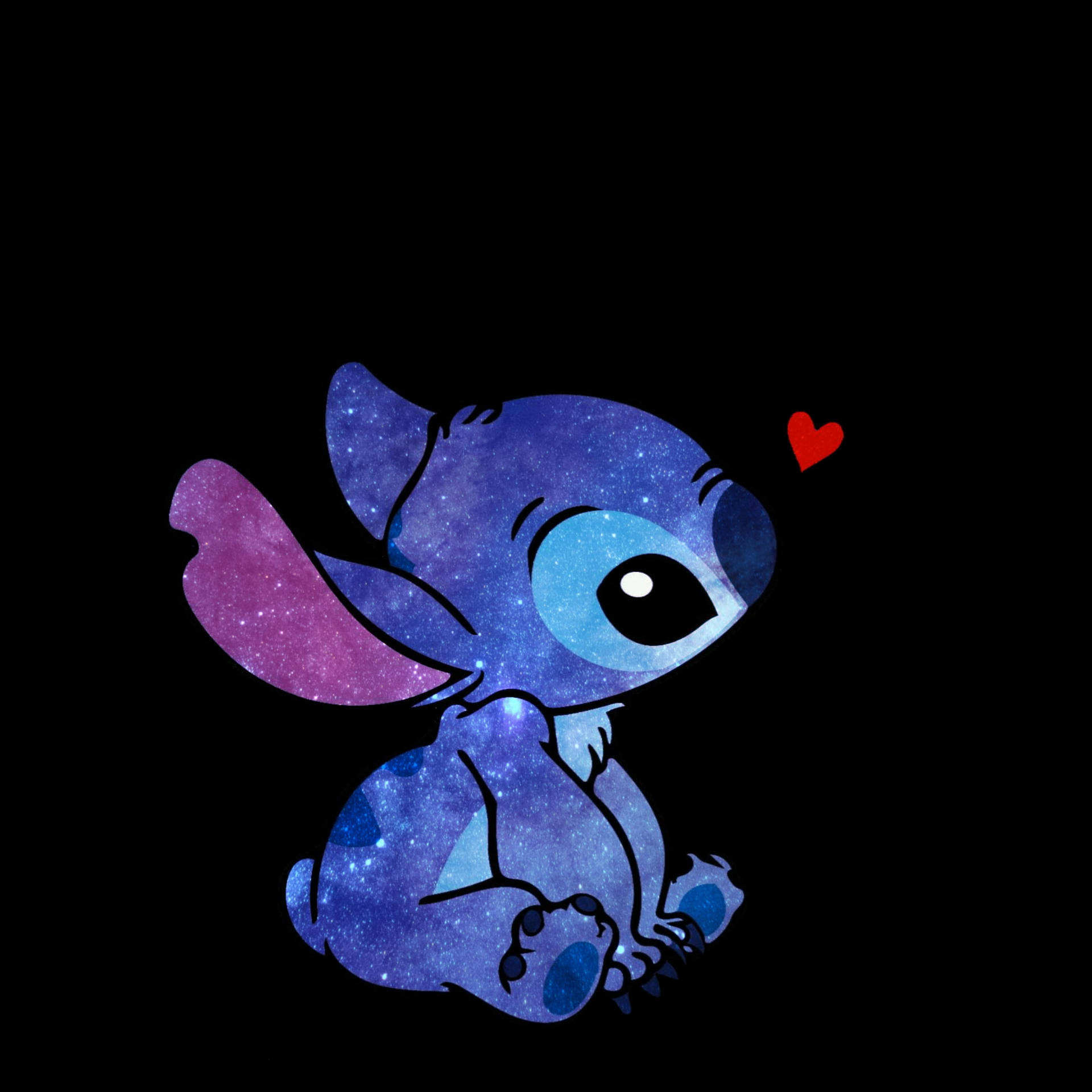 Cute Disney Stitch Galaxy Background