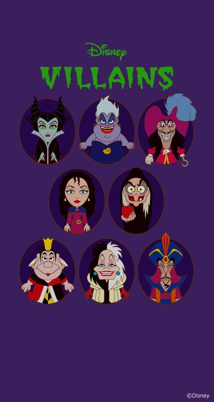 Cute Disney Villains Background