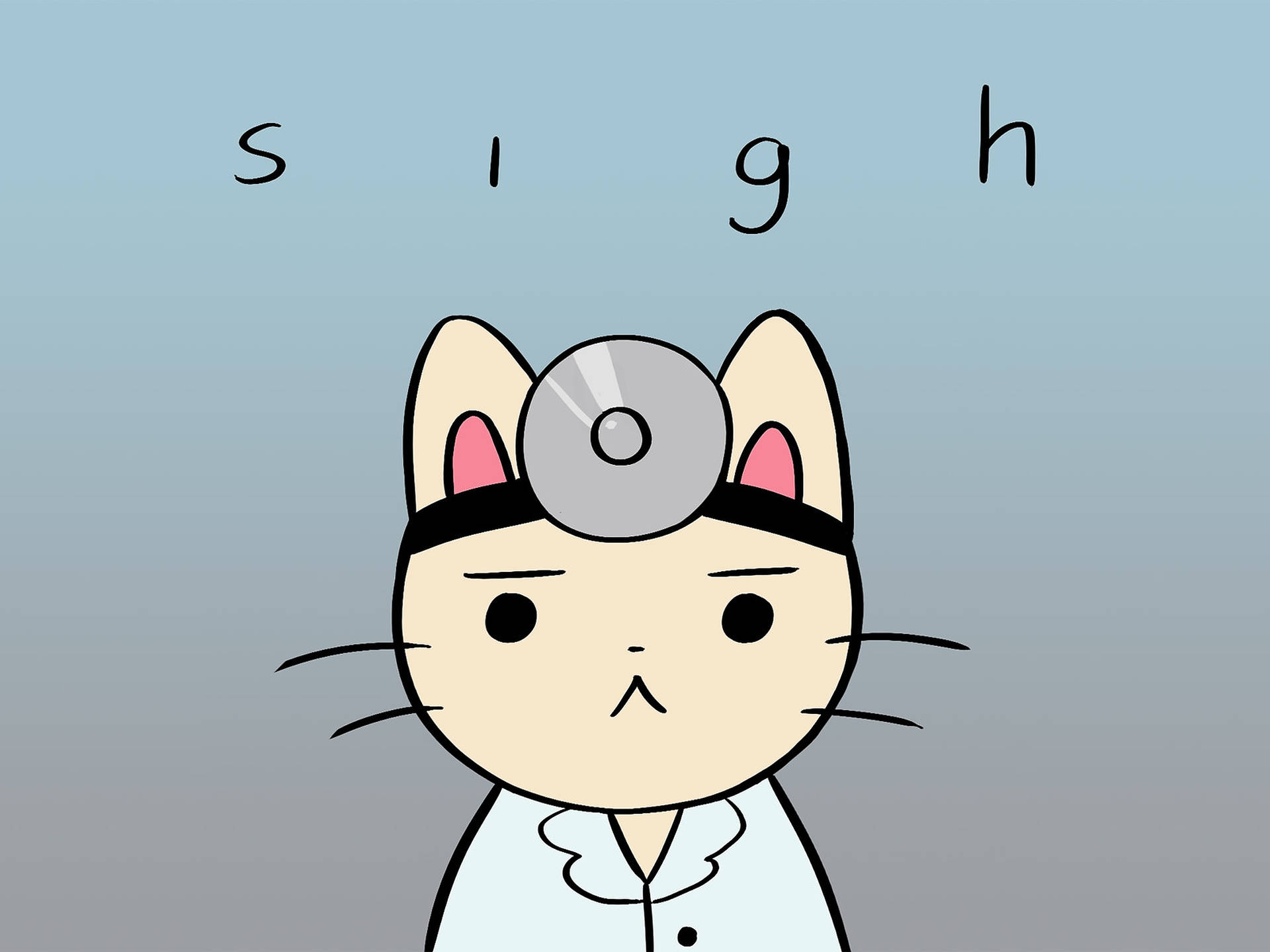 Cute Doctor Cat Background