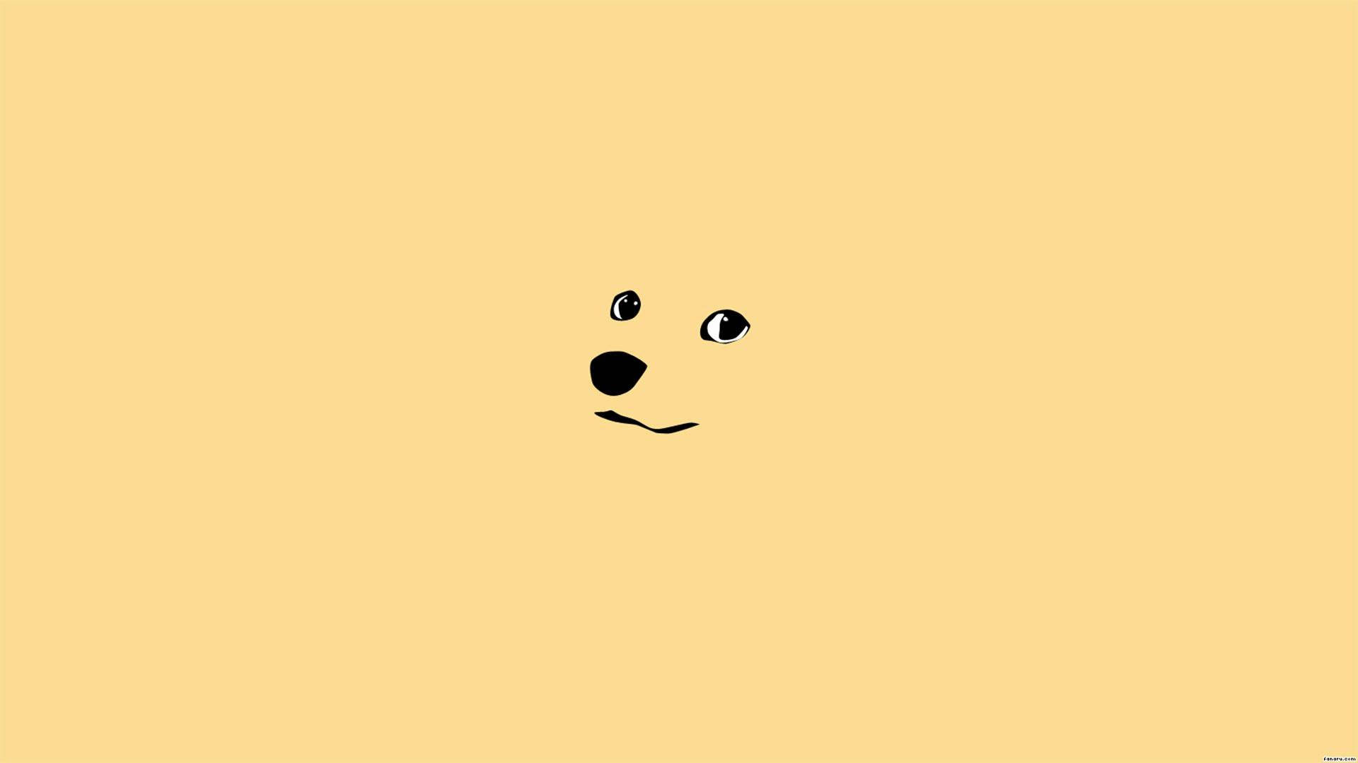 Cute Doggy In Neon Yellow Background