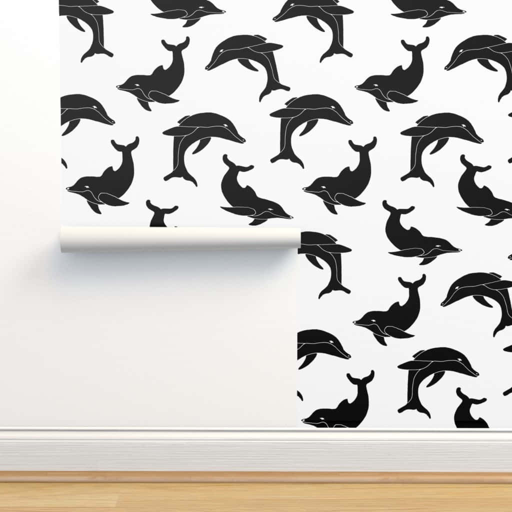 Cute Dolphin Wall Patterns Background