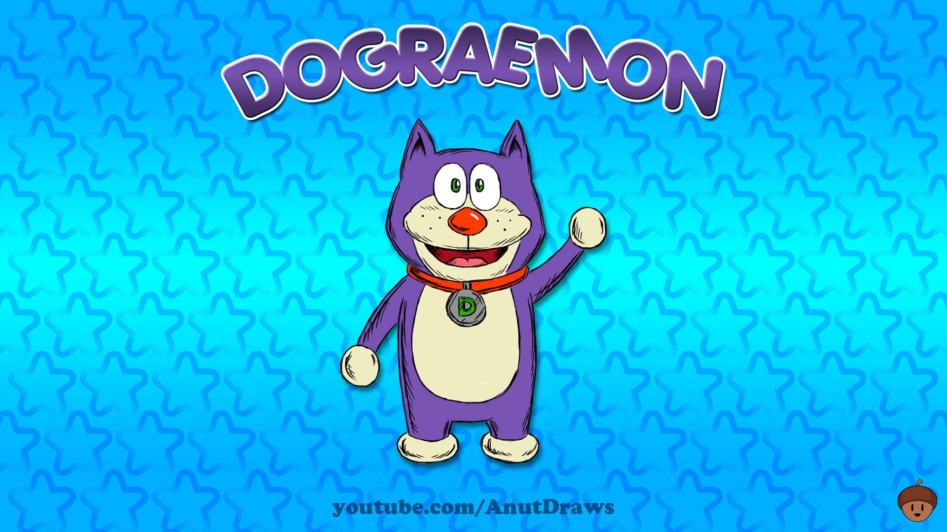 Cute Doraemon As Dograemon Background
