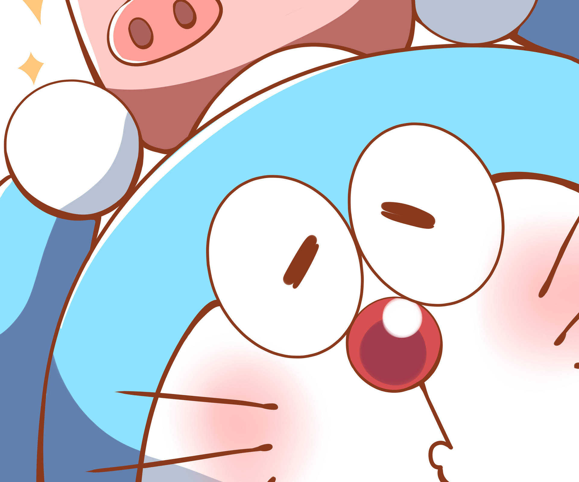 Cute Doraemon Squished Background