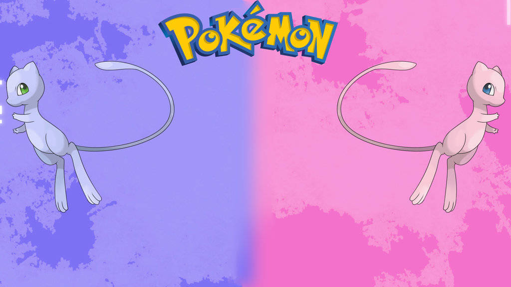 Cute Double Shiny Mewtwo Background