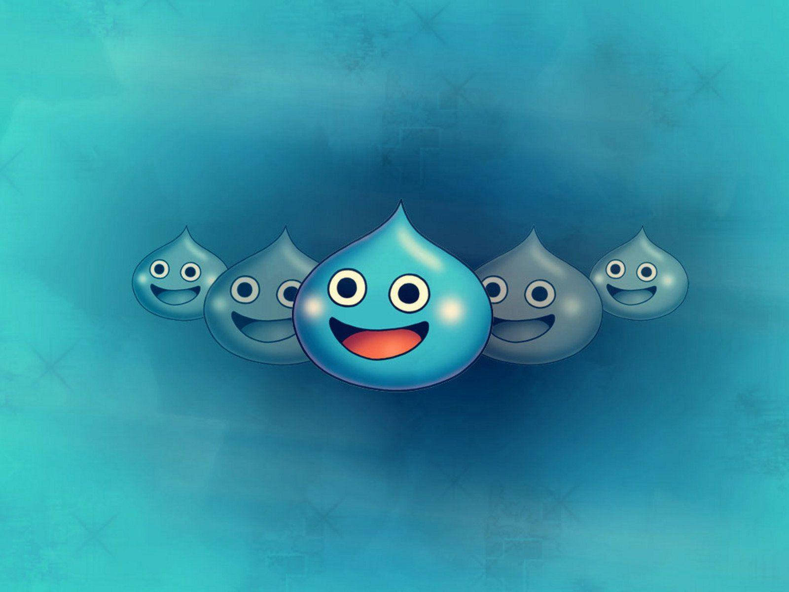 Cute Dragon Quest Slime Background