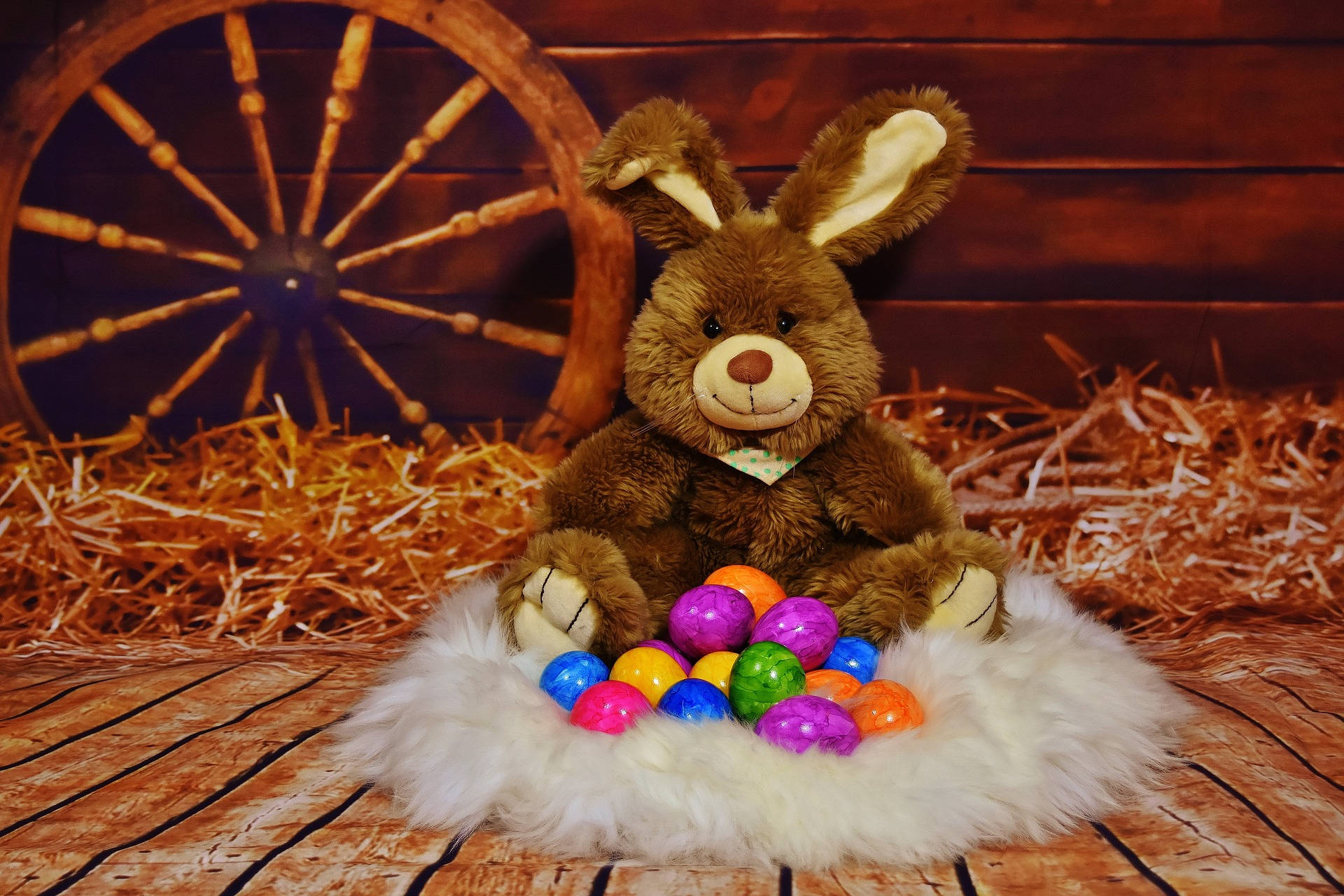 Cute Easter Bear Background