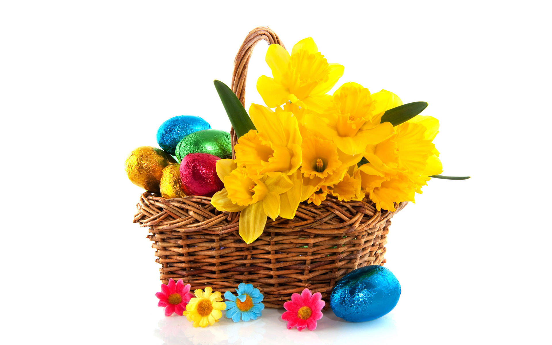 Cute Easter Daffodil Background
